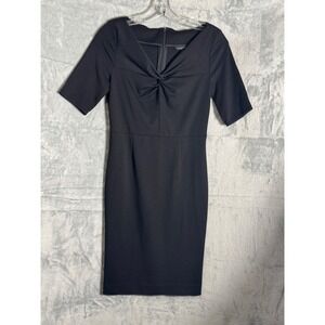 Banana Republic Black Twist Front Sheath Dress Size 0